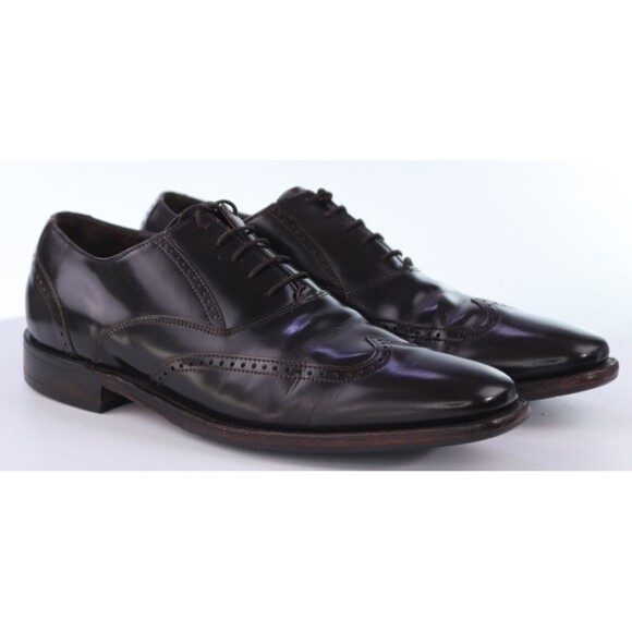 Johnston & Murphy Men\'s Wingtip Brogue Dress Shoes Sz 9.5 M Leather Cigar Brown main image 4